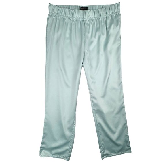 House of Harlow 1960 Women's Satin Pajama Set Seafoam Green Small Pearl Button - Picture 9 of 16